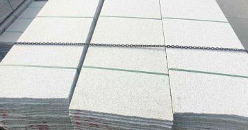 鸡西芝麻白毛板，石材毛板