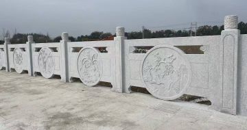 鸡西芝麻白河道栏杆 石材栏杆