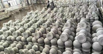 鸡西芝麻白圆球 石球 挡车球