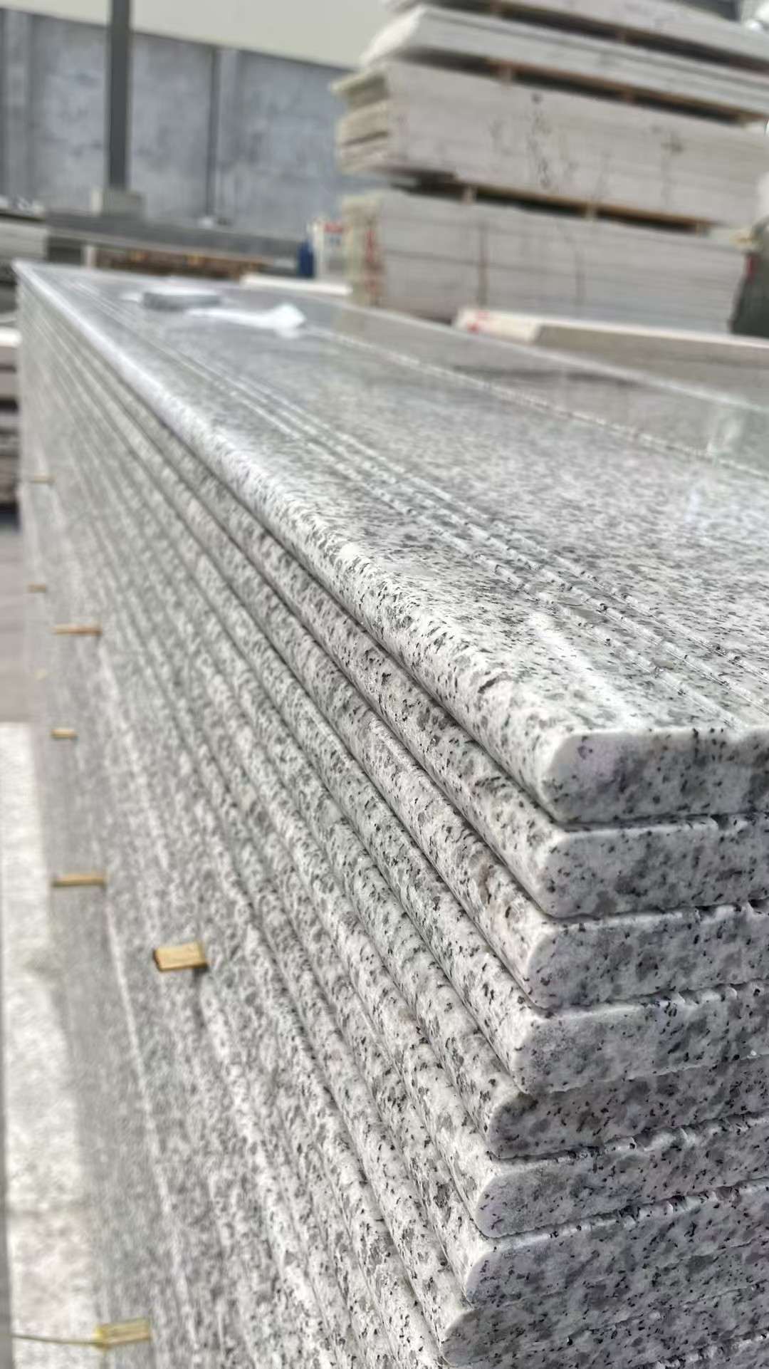 鸡西芝麻白楼梯踏步 花岗岩楼梯板材